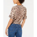 Bar III Leopard-Print Crop Top, Size Small by Vanessa Jane