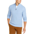 Club Room Mens Pima Cable Quarter-Zip Sweater by Vanessa Jane