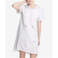 Dkny Sport Logo Hooded Sweatshirt Dress, Size Large by Vanessa Jane