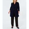 Charter Club Womens Plus Ribbed One-Button Duster Sweater by Vanessa Jane