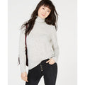 Charter Club Pure Cashmere Turtleneck Sweater, Ice Grey Heather, Size S by Vanessa Jane