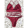 Cupshe Nobody Knows Cross Bikini Set, Size Small by Vanessa Jane
