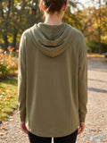 Style and Co Womens Long Sleeve Hooded Top, Size Medium by Vanessa Jane