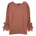 Alfani Womens Bow Sleeve Pullover Sweater, Pink, Large by Vanessa Jane