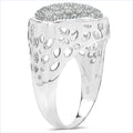 0.54 Carat Genuine White Diamond .925 Sterling Silver Ring by Bids.com