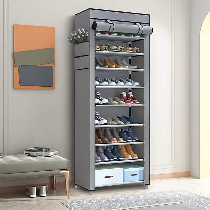 10-Layer 9 Grid Shoe Rack Shelf Storage Closet Organizer by DailySale