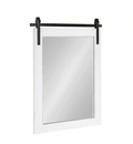 Kate and Laurel Cates Classic Rectangle Framed White Wall Mirror, 24x18 by Vanessa Jane