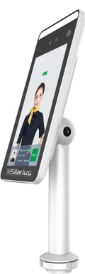 Silarius SIL-FRTEMP 7" Facial Time Attendance Access Control Terminal with Temperature Testing + Face Recognition and Mask Detection (Table Stand Included) NDAA Compliant by Silarius