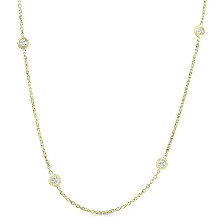 1ct Diamonds By The Yard 18" 14K Yellow Gold Womens Necklace by DailySale