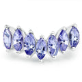 1.68 Carat Genuine Tanzanite .925 Sterling Silver Ring by Bids.com