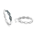 0.52 Carat Genuine Blue Diamond & White Diamond .925 Sterling Silver Earrings by Bids.com