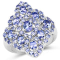 3.31 Carat Genuine Tanzanite .925 Sterling Silver Ring by Bids.com