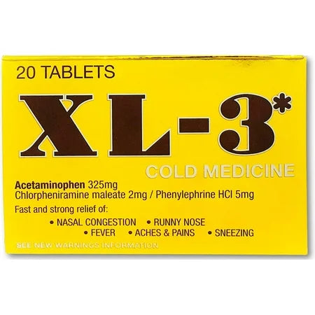 Midway XL-3 Cold Medicine Tablets - 20ct by Pasteur Pharmacy