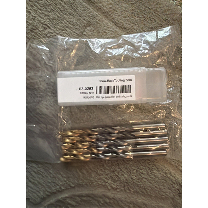 Haas Drill Bits 03-0263 TiN Coated Jobber Drills – Set of 5 by Price Is Right Miami