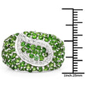 5.18 Carat Genuine Chrome Diopside .925 Sterling Silver Ring by Bids.com