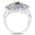 2.86 Carat Genuine Mystic Topaz and Tanzanite .925 Sterling Silver Ring by Bids.com
