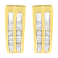 10K Yellow Gold 1/2 cttw Diamond Huggy Heart Hoop Earrings (I-J Clarity, I2-I3 Color) by Bids.com