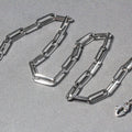 14K White Gold Wide Paperclip Chain (6.1mm) by Bids.com