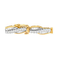 14K Yellow Gold Round and Baguette Cut Winding Love Diamond Bracelet (3.00 cttw, H-I Color, SI1-SI2 Clarity) by Bids.com