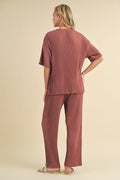Pleated Elastic Waist Pants - Sienna by Boutique 23