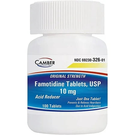 Camber Consumer Care Famotidine 10 mg Tablets Acid Relief Tablets 100 Count by Pasteur Pharmacy