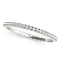 14k White Gold Classic Pave Set Diamond Wedding Band (1/8 cttw) by Bids.com