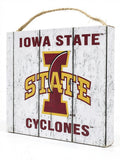 Iowa State Cyclones Weathered Logo Collage Plaque by Vanessa Jane