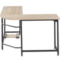 Elephance L-shaped Corner Computer Desk Workstation Wood andMetal Large Size by Vanessa Jane