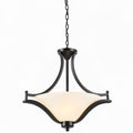 Z-Lite 703SFC-MB Lagoon Three Light Pendant, Steel Frame, Matte Black Finish by Vanessa Jane