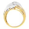10KT Two-Toned Gold Diamond Bypass Ring (1 cttw, H-I Color, SI1-SI2 Clarity) by Bids.com