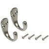 Dorman Hardware 4–1755 Two Coat Hooks, Satin Nickel, Size Small