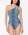 Jessica Simpson Printed Sassy Safari One-Shoulder One-Piece Swimsuit by Vanessa Jane