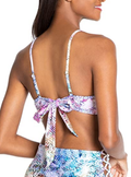 Rachel Rachel Roy Snake-Print Bustier Bikini Top, Size Medium by Vanessa Jane