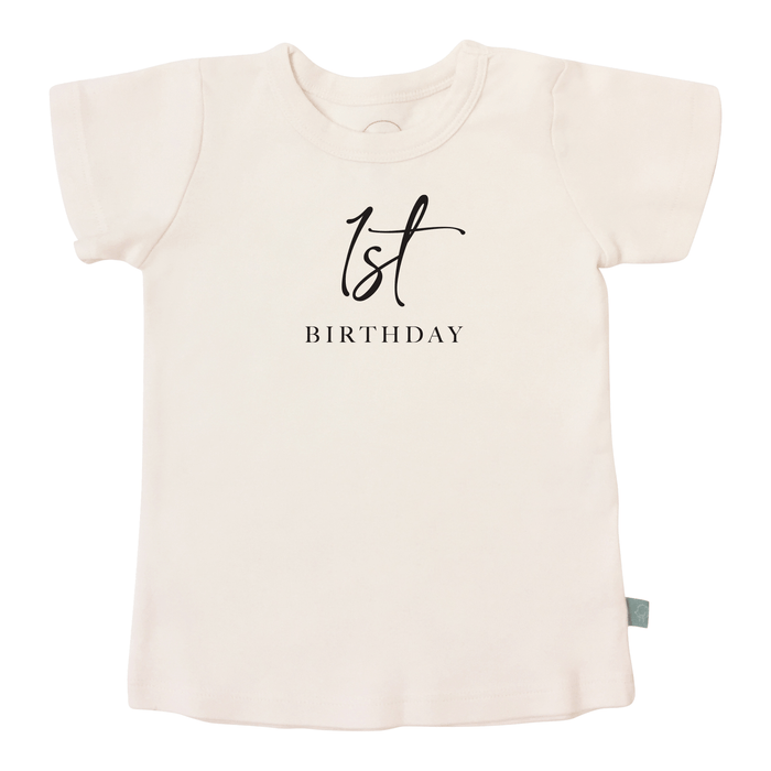 graphic tee | 1st birthday milestone charcoal by Finn + Emma
