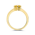 2.00 Ct Heart Yellow Sapphire Prong 18k Yellow Gold Over Silver Solitaire Ring by Fine Color Jewels