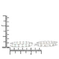 2.05 Ct Oval White Opal Prong Sterling Silver Tennis Hoop Clip-On Earrings by Fine Color Jewels