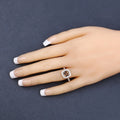 2.19 Ct Genuine Brown Diamond 18K Yellow Gold Halo Pave Cushion Ring by Fine Color Jewels