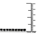 2.19 Ct Round Black Diamond Prong Sterling Silver Inline Tennis Bracelet by Fine Color Jewels