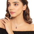 2.20 Ct Round Orange Madeira Citrine & Lab Diamond Prong Silver Crossover Pendant Necklace by Fine Color Jewels