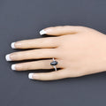 2.26ct Marquise Blue Sapphire and Diamond Prong 14K Yellow Gold Bypass Engagement Ring by Fine Color Jewels