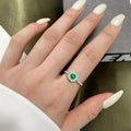 2.34 Ct Cushion Green Colombian Lab Created Emerald and Moissanite Prong Silver Halo Engagement Ring by Fine Color Jewels