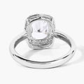 2.74 Ct Cushion Lab Grown Diamond Prong Platinum Bridal Halo Ring by Fine Color Jewels