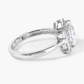 2.74 Ct Cushion Lab Grown Diamond Prong Platinum Bridal Halo Ring by Fine Color Jewels