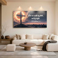 2 Corinthians 5:7 - For We Walk By Faith Not By Sight Faith Sign by Tailored Canvases