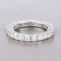 2 ct Round Lab Grown Diamond Prong 14K White Gold Eternity Band Ring by Fine Color Jewels