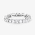 2 ct Round Lab Grown Diamond Prong 14K White Gold Eternity Band Ring by Fine Color Jewels