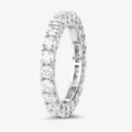 2 ct Round Lab Grown Diamond Prong 14K White Gold Eternity Band Ring by Fine Color Jewels