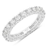 2 ct Round Lab Grown Diamond Prong 14K White Gold Eternity Band Ring