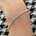 2 Ct TW Round-Cut Natural Diamond Tennis Bracelet 14K Gold 7" Women's by DailySale