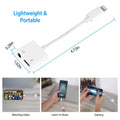 2-in-1 3.5mm Headphone Adapter Charger Audio Splitter Dongle by DailySale